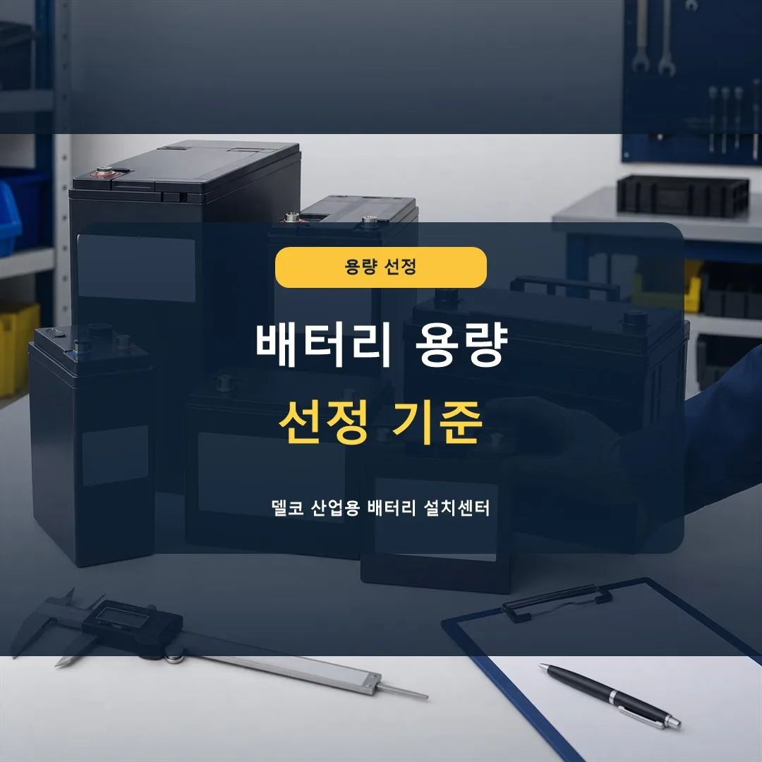 산업용 배터리 용량은 어떻게 선정하나요? 썸네일