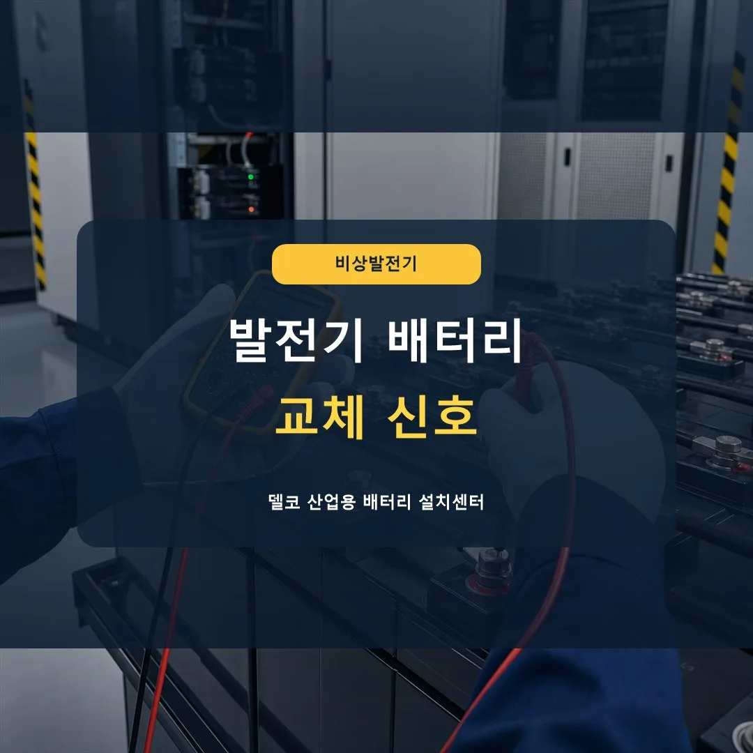 비상발전기 배터리 교체 신호는 무엇인가요? 썸네일